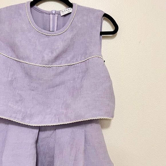 Sandro Paris Pearl beaded lavender dress - Picture 6 of 7